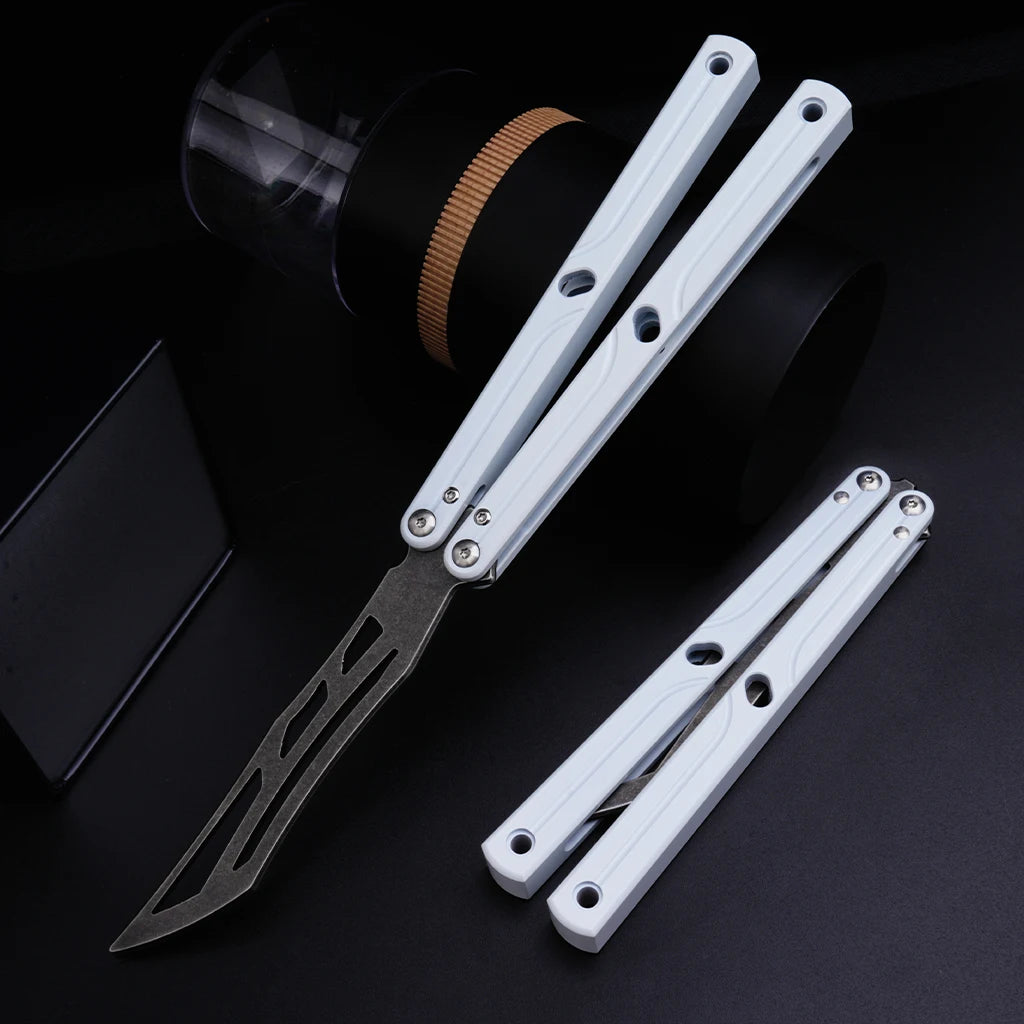 Silver CNC Balisong Trainer Knife
