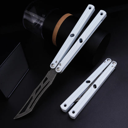 Silver CNC Balisong Trainer Knife