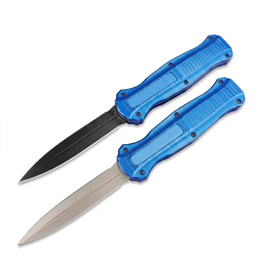 Blue Aluminum OTF Knife
