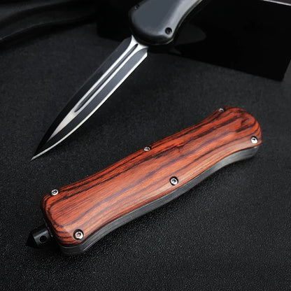Wood OTF Knife