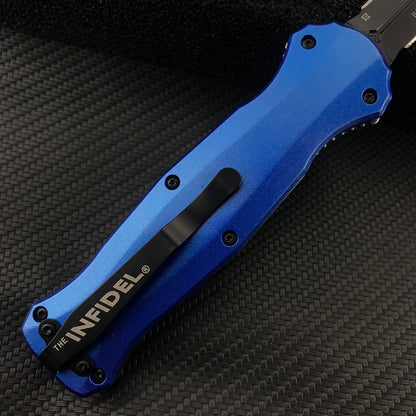 Blue Aluminum OTF Knife