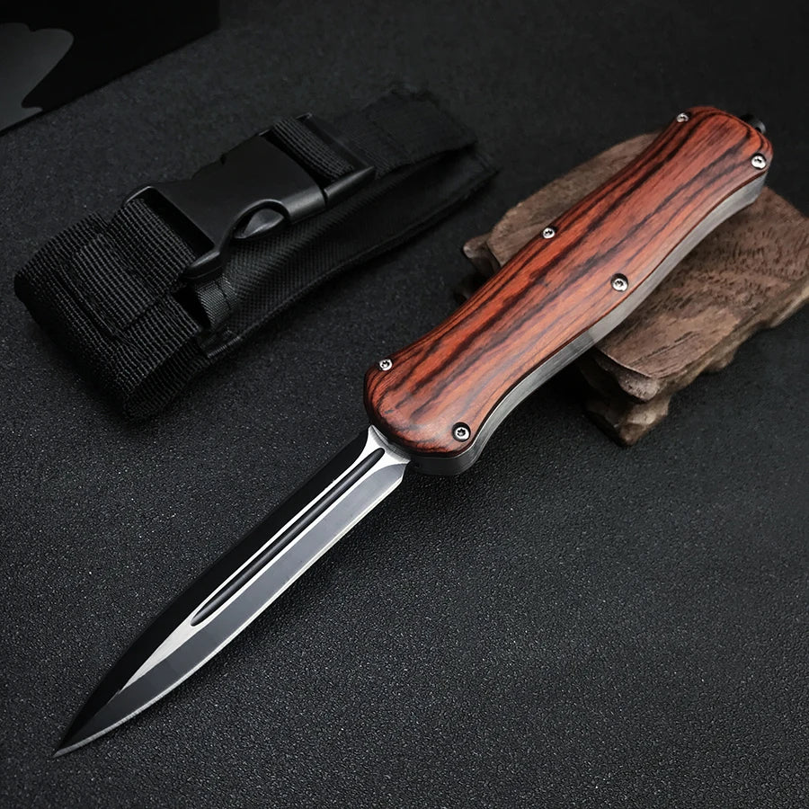 Wood OTF Knife