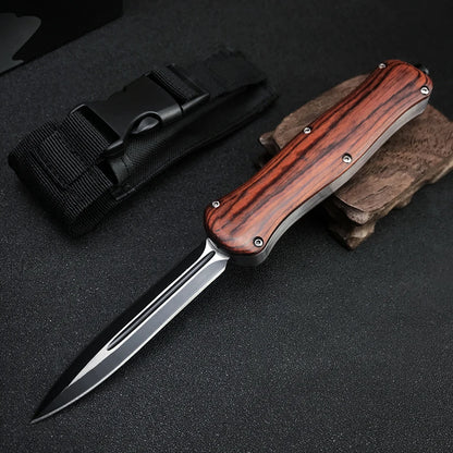 Wood OTF Knife