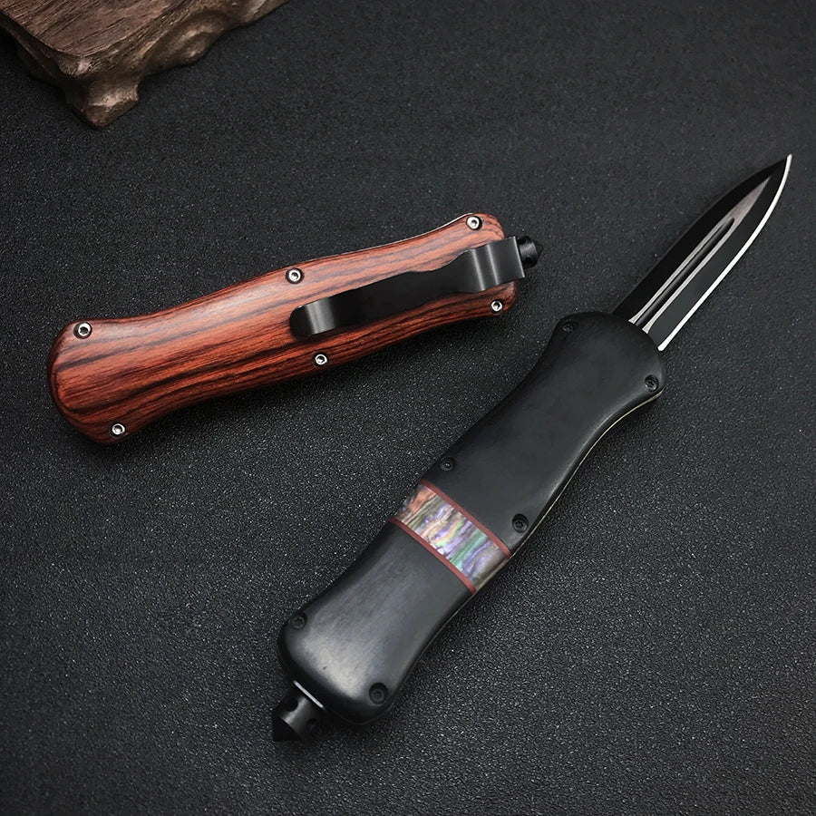 Wood OTF Knife